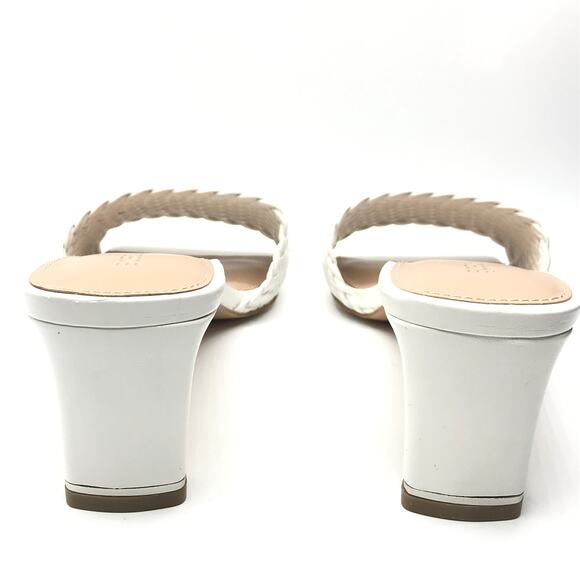 BCBGeneration Womens Kylin GN214010 Braided Heel White 10 New - Picture 4 of 8